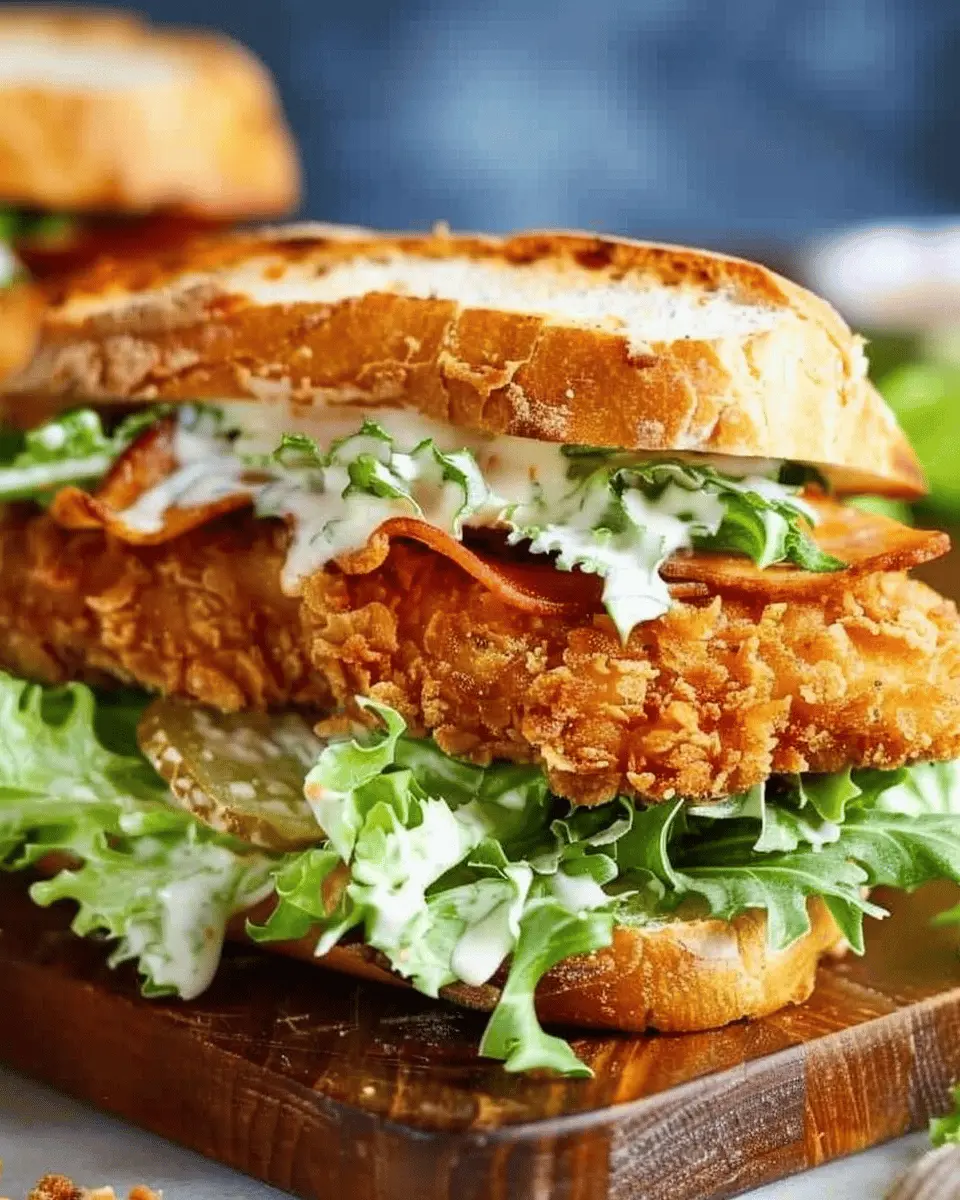 Crispy Chicken Caesar Sandwich with Turkey Bacon: An Easy Twist