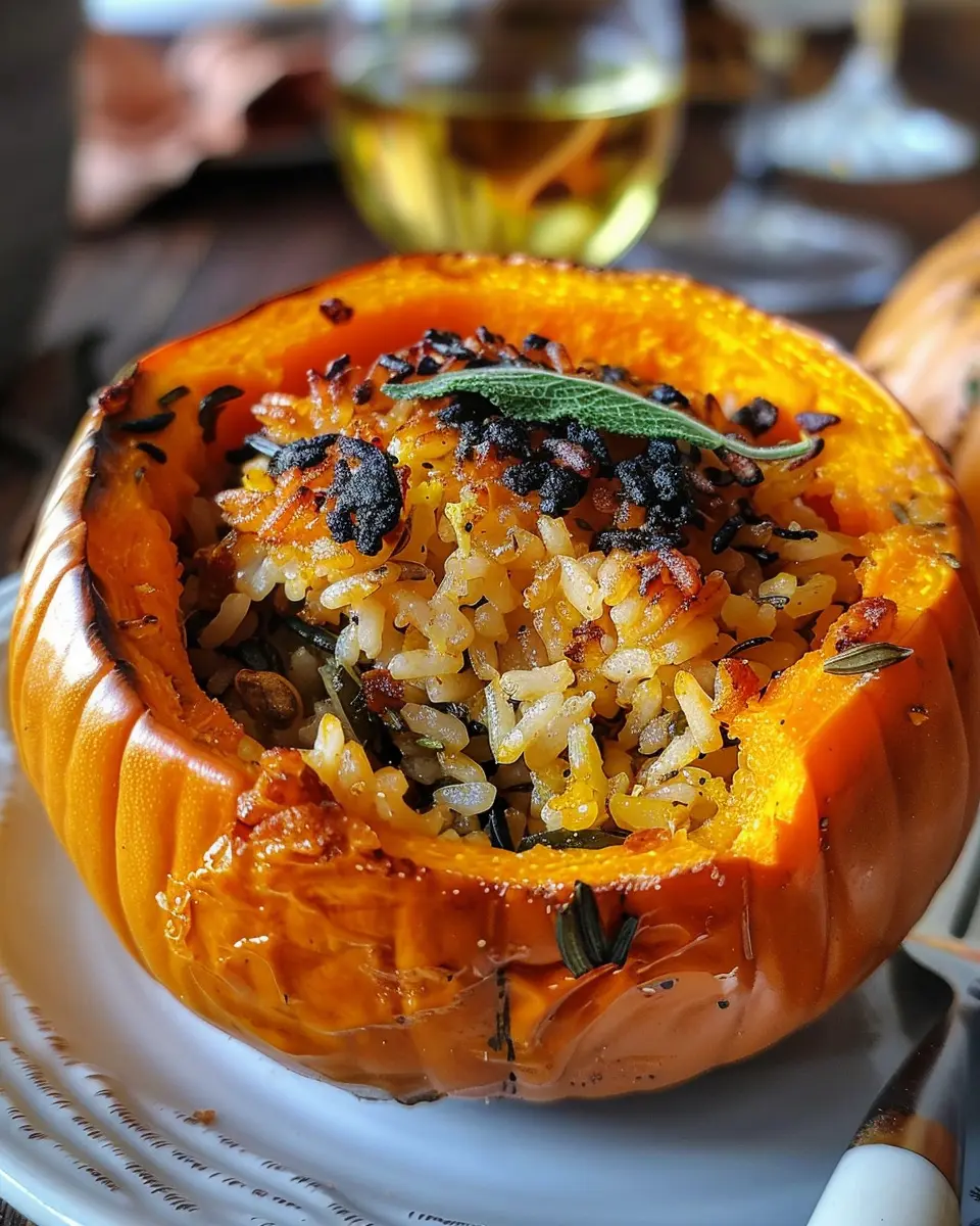 Roasted Stuffed Pumpkin Rice: A Cozy, Hearty Dinner Delight