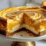 Cheesecake with Pumpkin Swirl