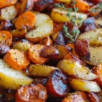 Maple Dijon Roasted Apples & Carrots