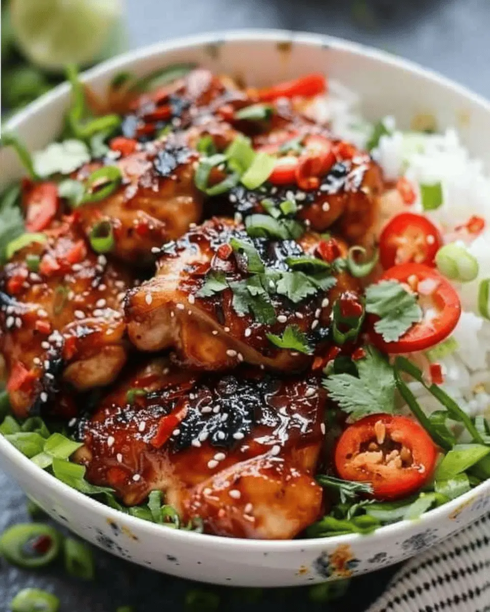 Sweet Chili Chicken Rice Bowls: Indulgent Comfort with a Kick