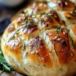 Easy Roasted Garlic Rosemary Artisan Bread – The Best Homemade Loaf