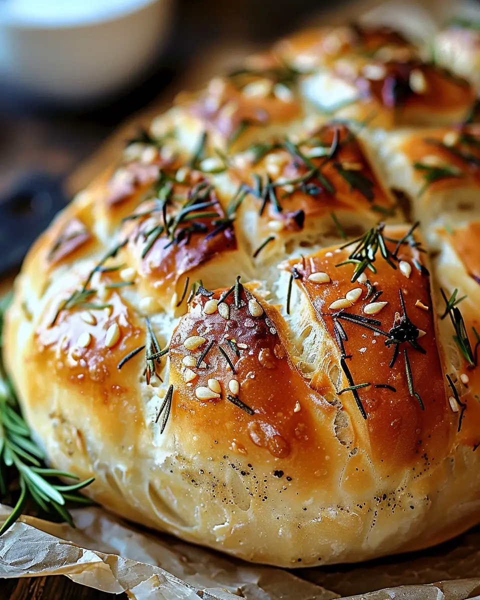 Easy Roasted Garlic Rosemary Artisan Bread: The Best Homemade Loaf for Cozy Evenings