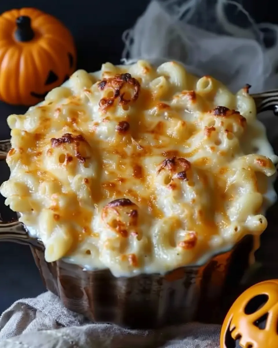Ghoul-gheroni and Cheese: The Creamiest Baked Treat for Halloween