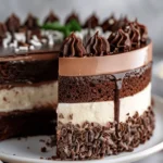 Tuxedo Cake – Triple Chocolate Mousse Cake