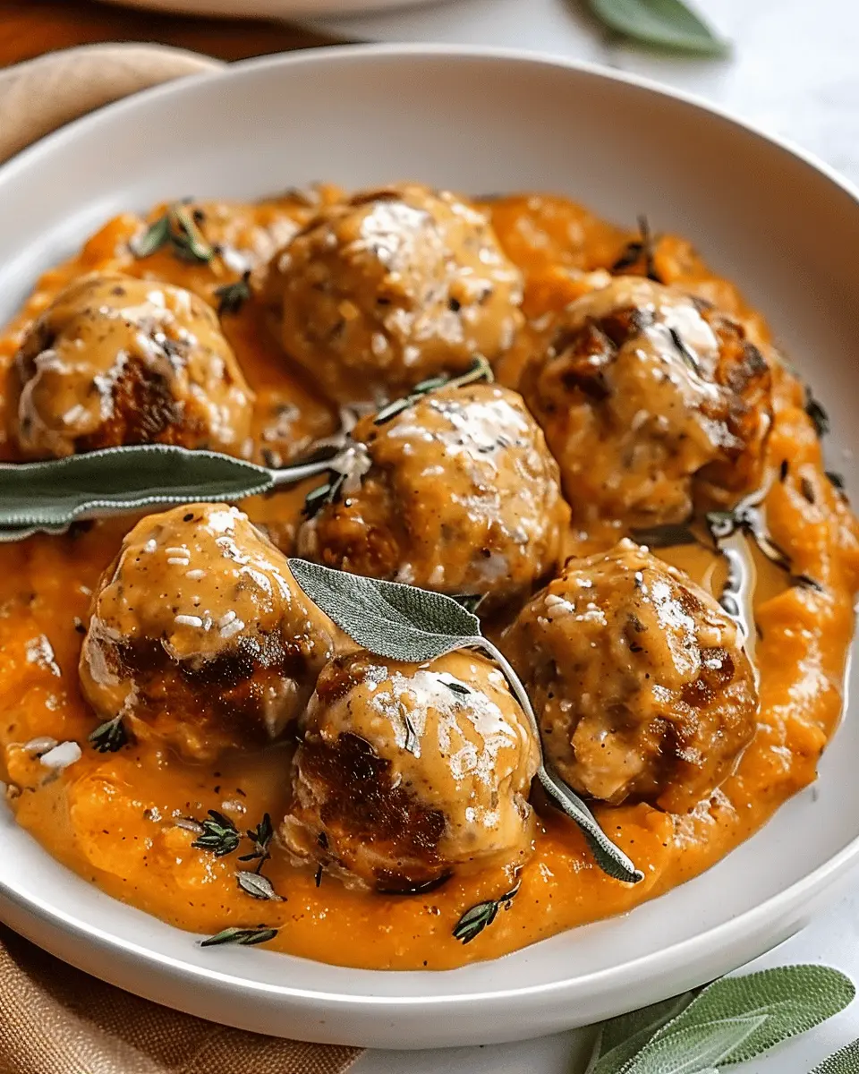 Savory Turkey Meatballs in Pumpkin Sage Sauce Delight: A Cozy Treat