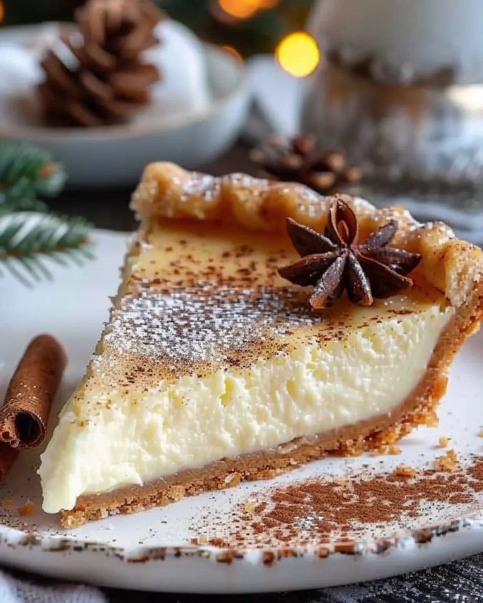 Christmas Eve dessert: Indulgent Cinnamon-Vanilla Custard Pie