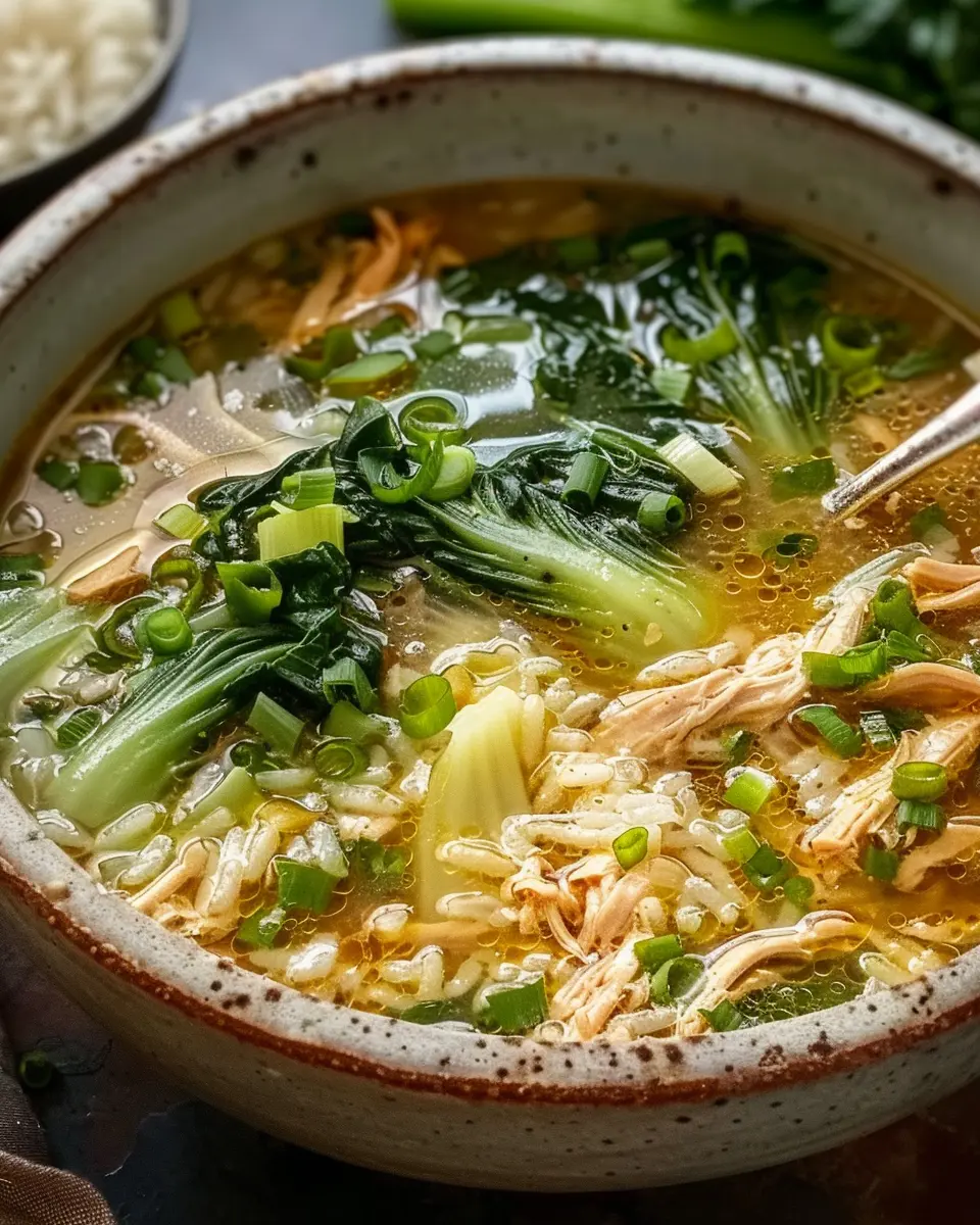 Ginger Chicken and Rice Soup: Your Best Comfort Bowl with Bok Choy