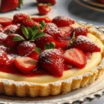 Vanilla Custard & Strawberry Tart