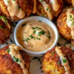 Reuben Balls with Spicy Thousand Island Dipping Sauce