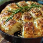 Rustic Garlic Rosemary Skillet Bread Recipe