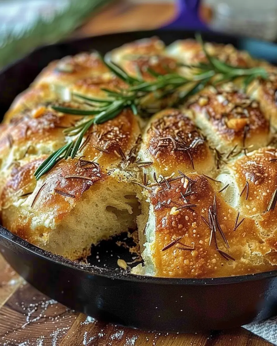 Rustic Garlic Rosemary Skillet Bread Recipe: The Best Homemade Delight