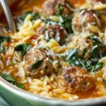 Italian Meatball & Orzo Soup