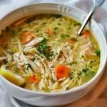 Greek Chicken Soup with Lemon and Orzo