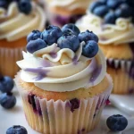White Chocolate Blueberry Cupcakes
