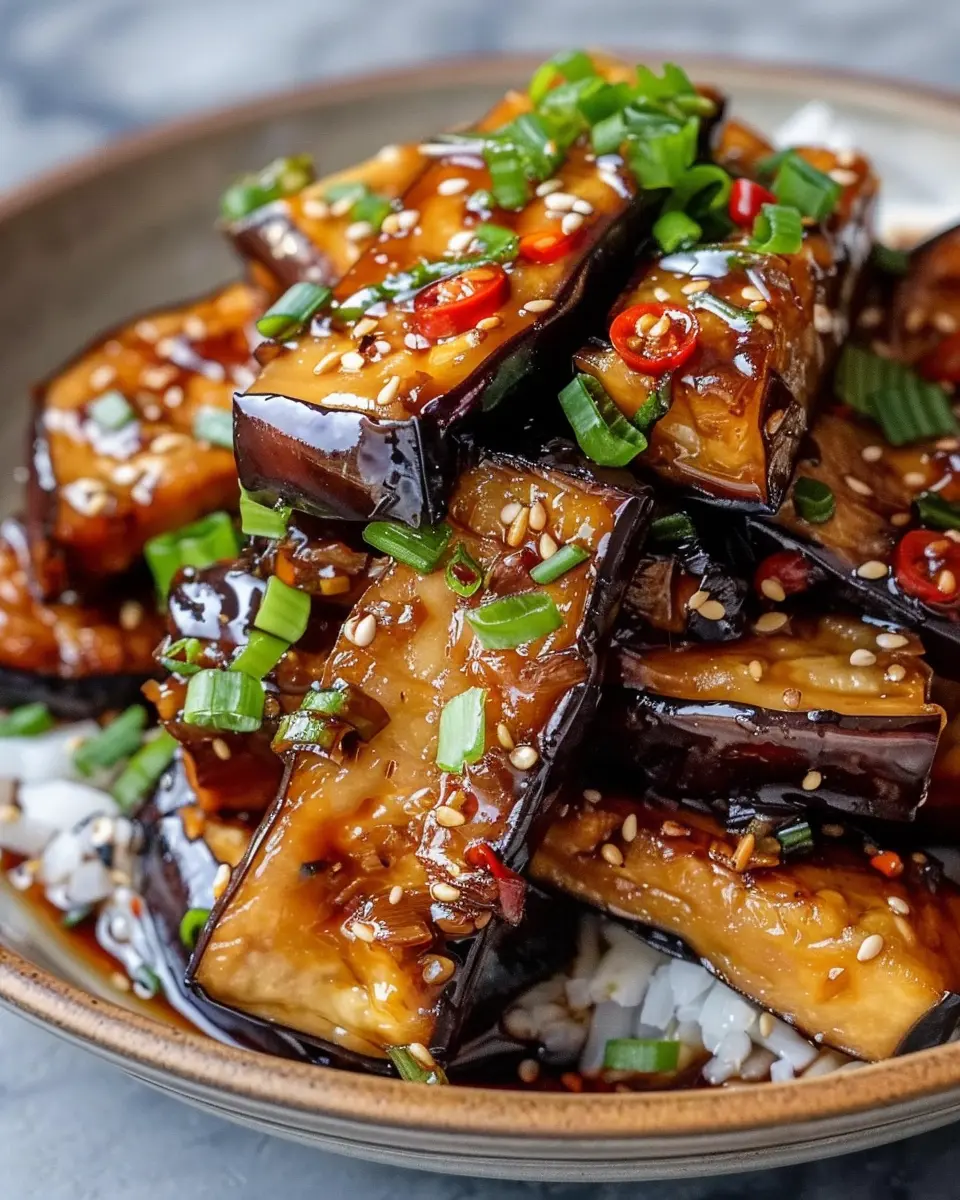Crispy Eggplant Tossed in Garlic Soy Glaze: A Flavorful Delight