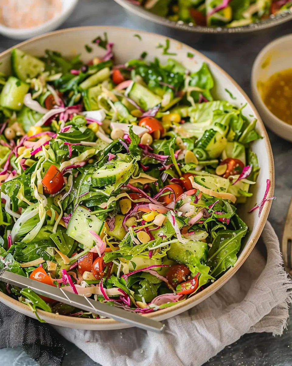 Famous La Scala Chopped Salad with Turkey Bacon and Chicken Ham