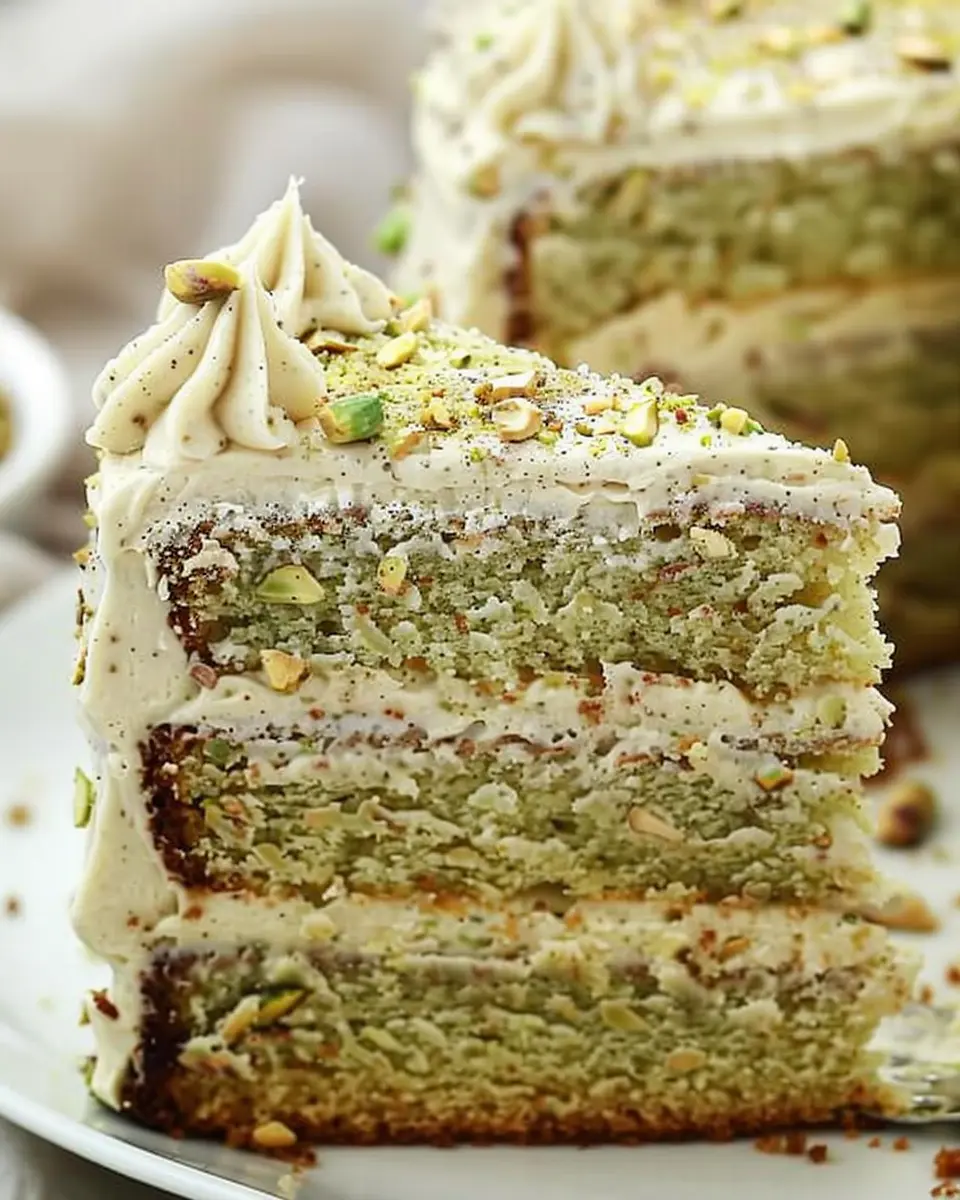 Pistachio Cake with Pistachio Buttercream Frosting: Indulge Today