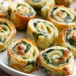 Easy Spinach Dip in Bite-Sized Pinwheels
