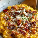 Pumpkin Risotto with Bacon & Parmesan