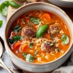 Italian Meatball & Orzo Soup