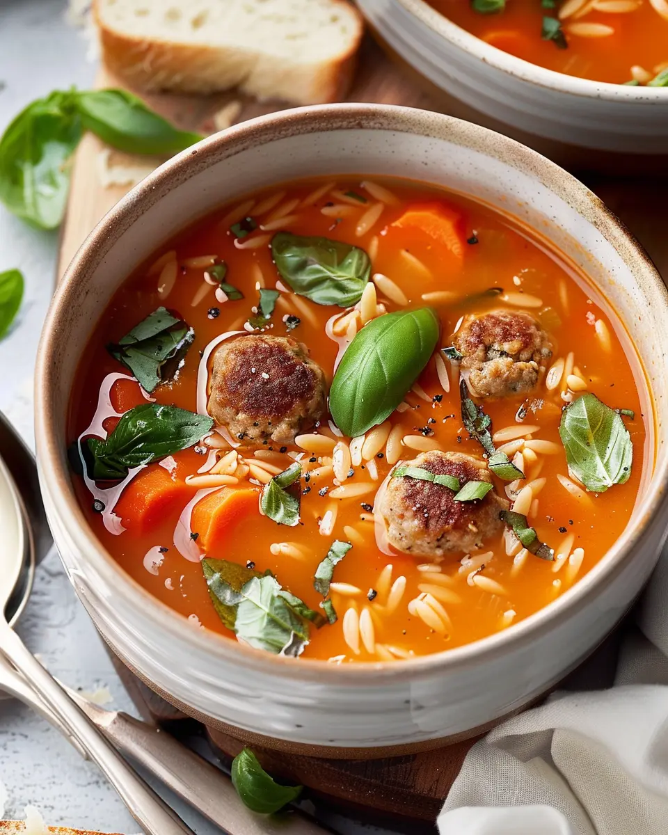 Italian Meatball &amp; Orzo Soup: A Hearty, Comforting Classic