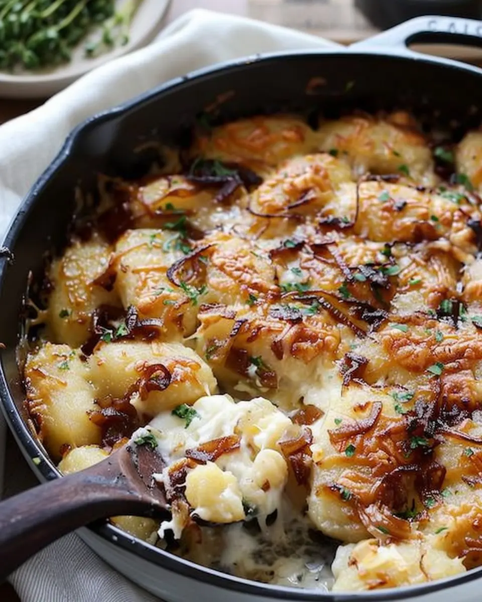 French Onion Gnocchi: Easy Comfort Food with Turkey Bacon