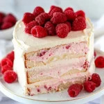 Vanilla Cake with Raspberry Filling