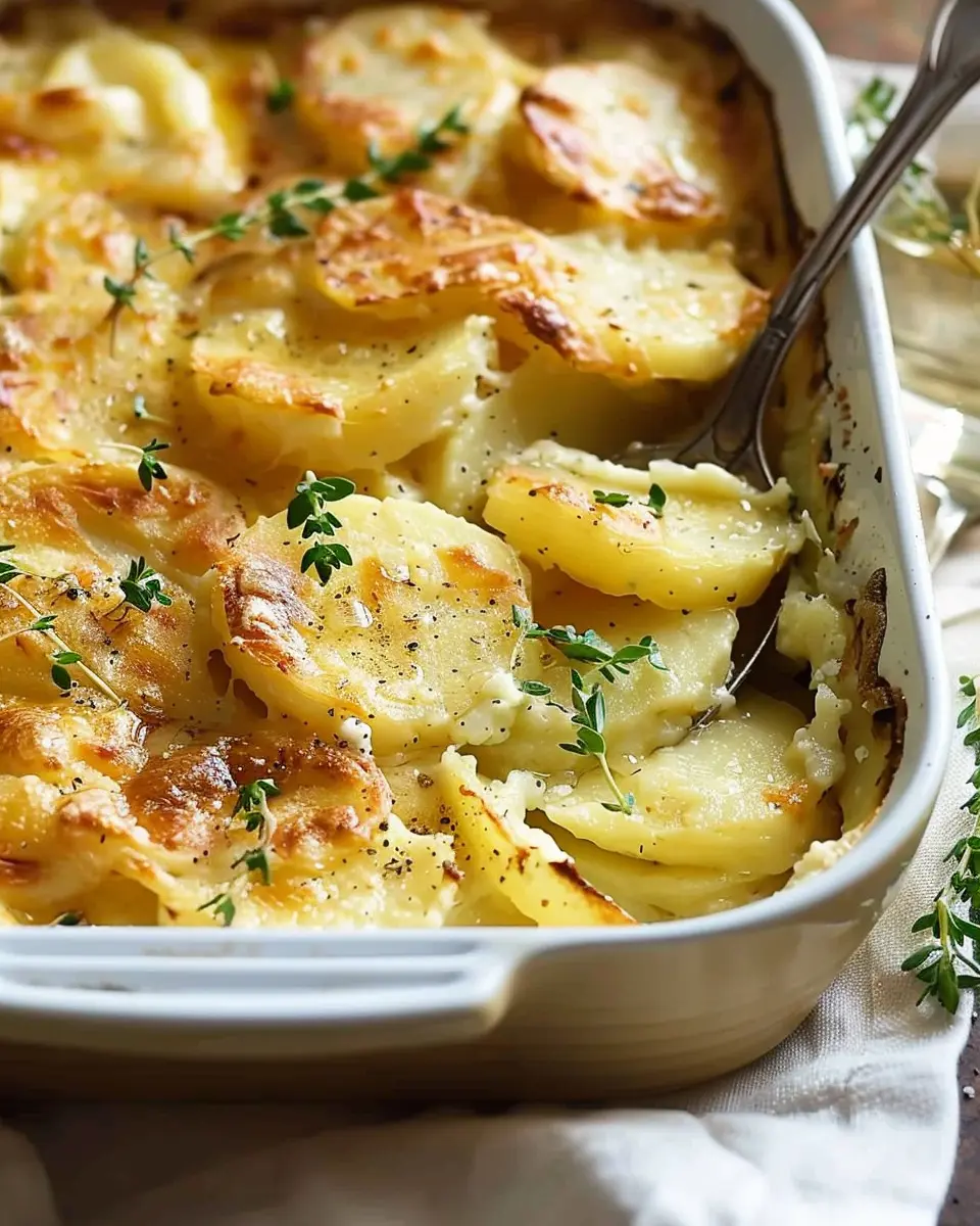 Dauphinoise Potatoes with Turkey Bacon for a Cozy Dinner Delight