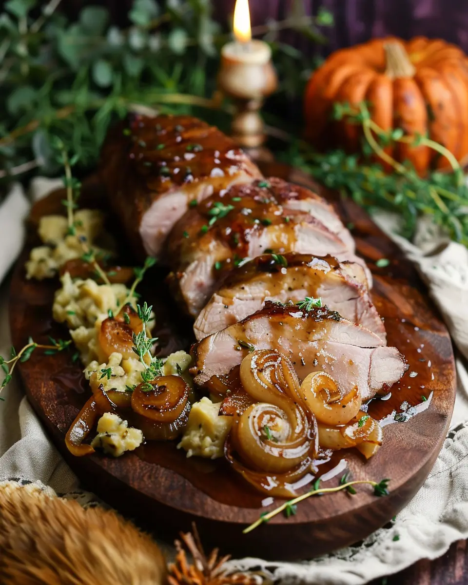 Maple Mustard Pork Tenderloin with Caramelized Onions: Easy Delight