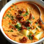 Spanish Potato Soup with Chorizo