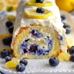 Lemon Blueberry Sponge Cake Roll Recipe