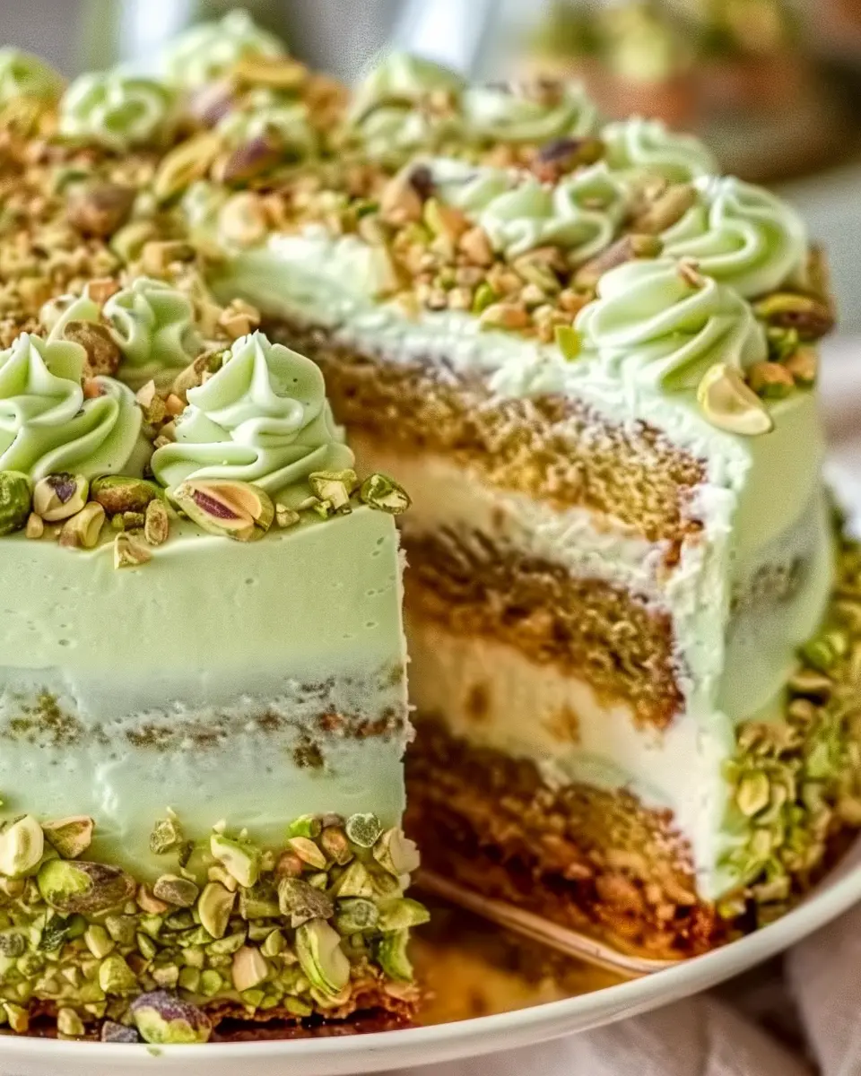 Pistachio Mascarpone Layer Cake: An Indulgent Dreamy Delight