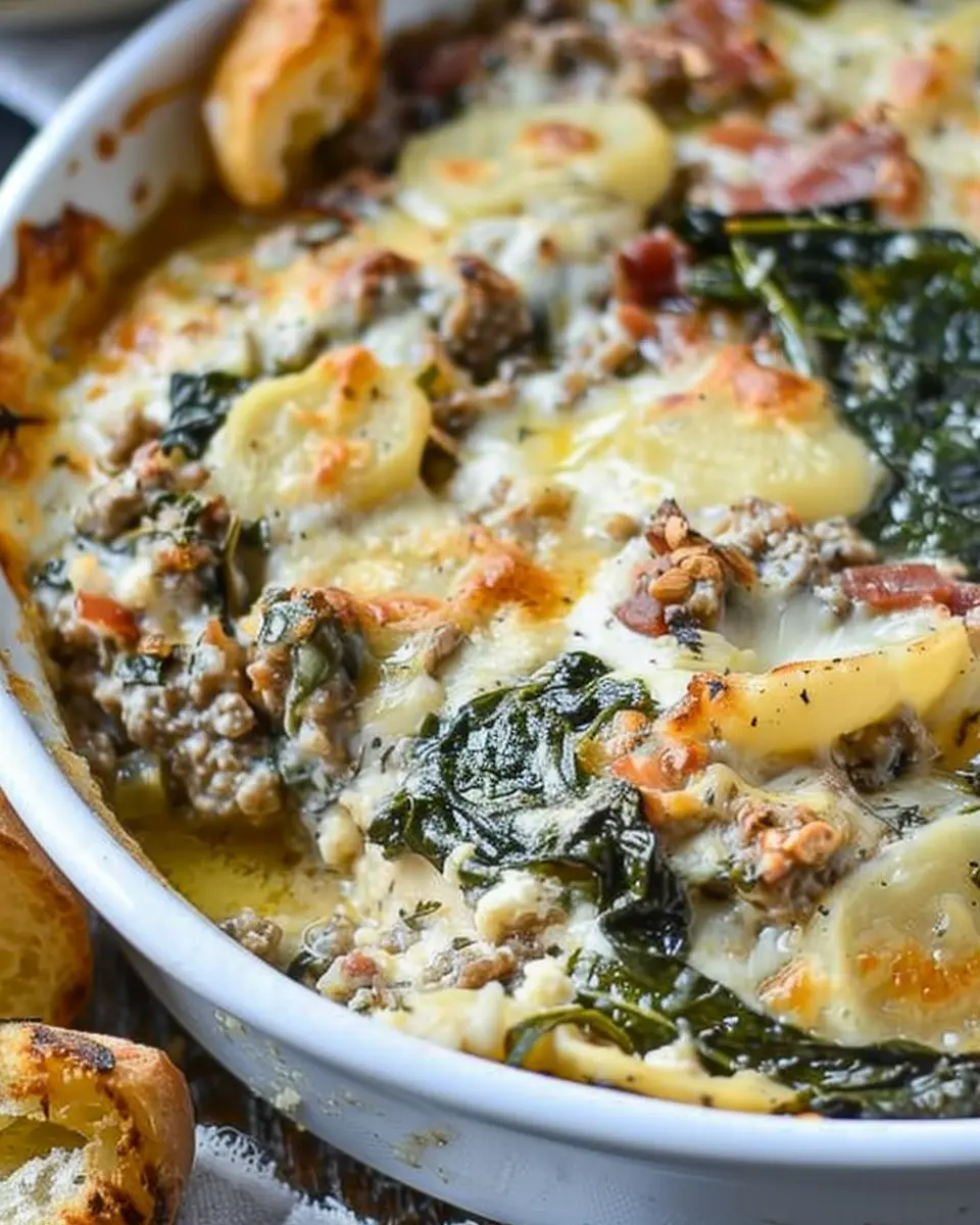 Zuppa Toscana Casserole: Easy Comfort Food with Turkey Bacon