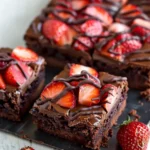 Chocolate-Covered Strawberry Brownies