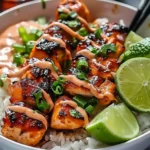 Delicious Sweet Chili Chicken Bowl with Coconut Lime Drizzle Recipe