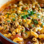 One Pot Chili Mac and Cheese