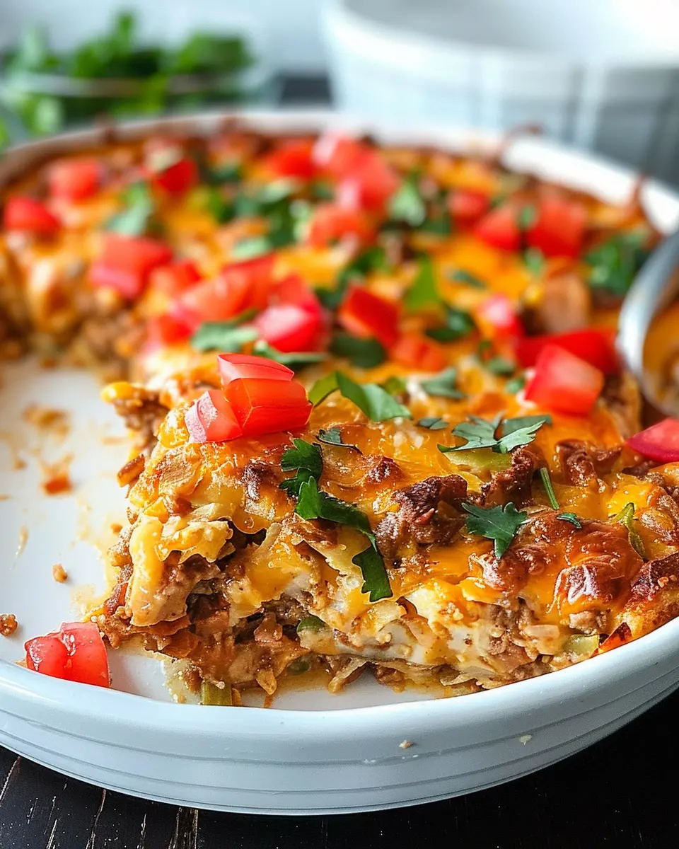 Tex Mex Bisquick Breakfast Casserole with Turkey Bacon Delight