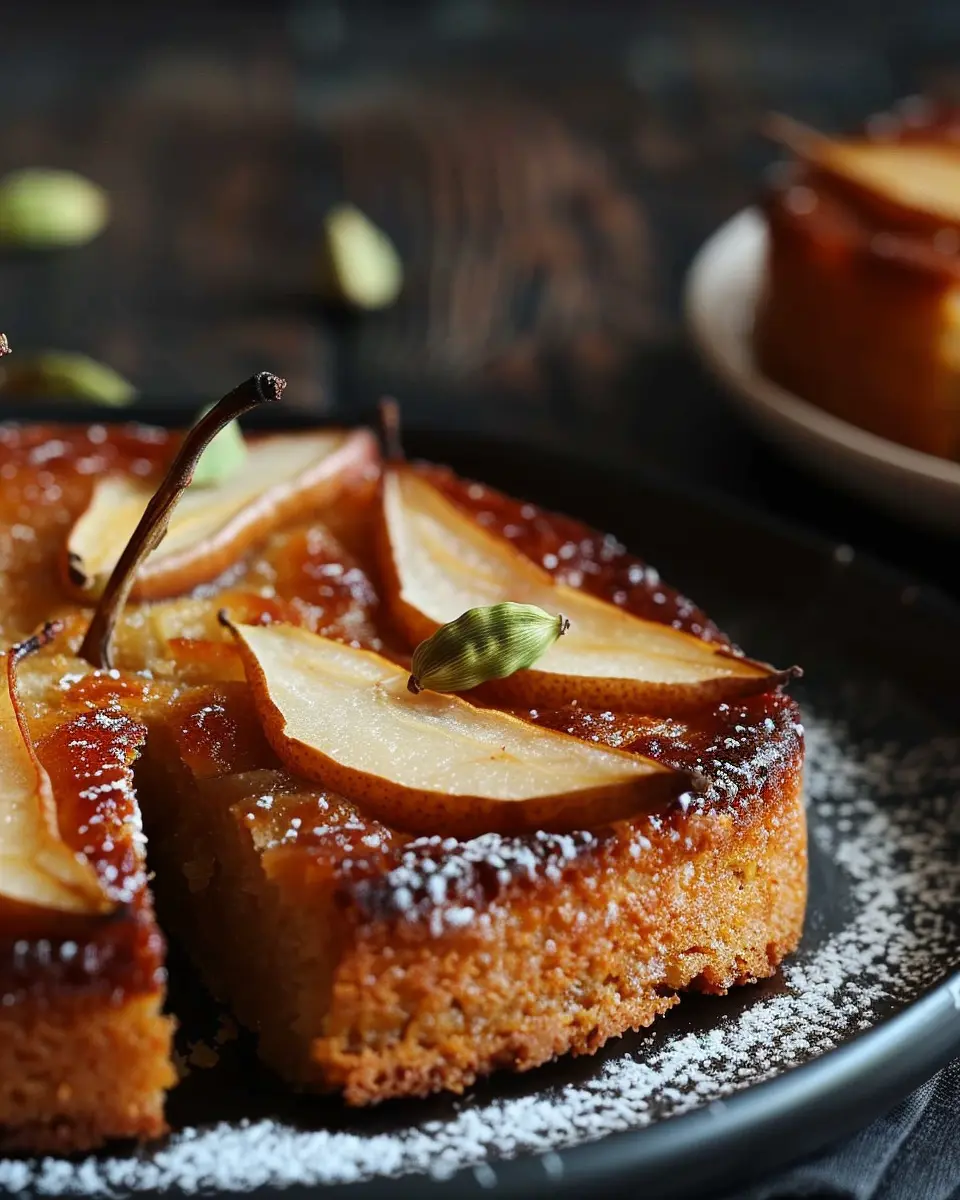 Warm Fragrant Cardamom Pear Cake: The Best Cozy Fall Dessert
