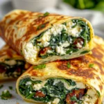 Keto Pfannkuchen Wraps: Leckereien mit Spinat und Feta!