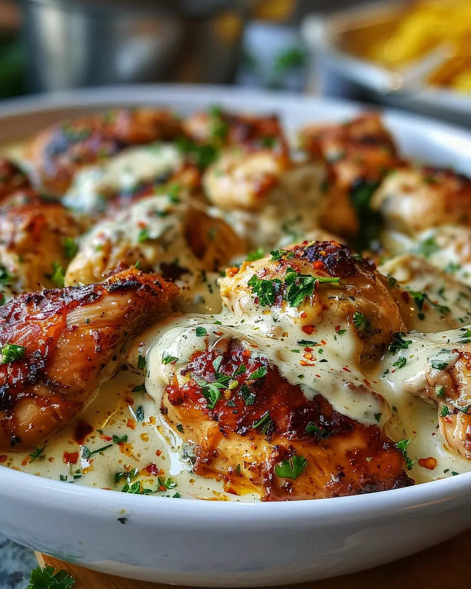 Turkish Chicken with Creamy White Sauce: A Juicy Home-Cooked Delight