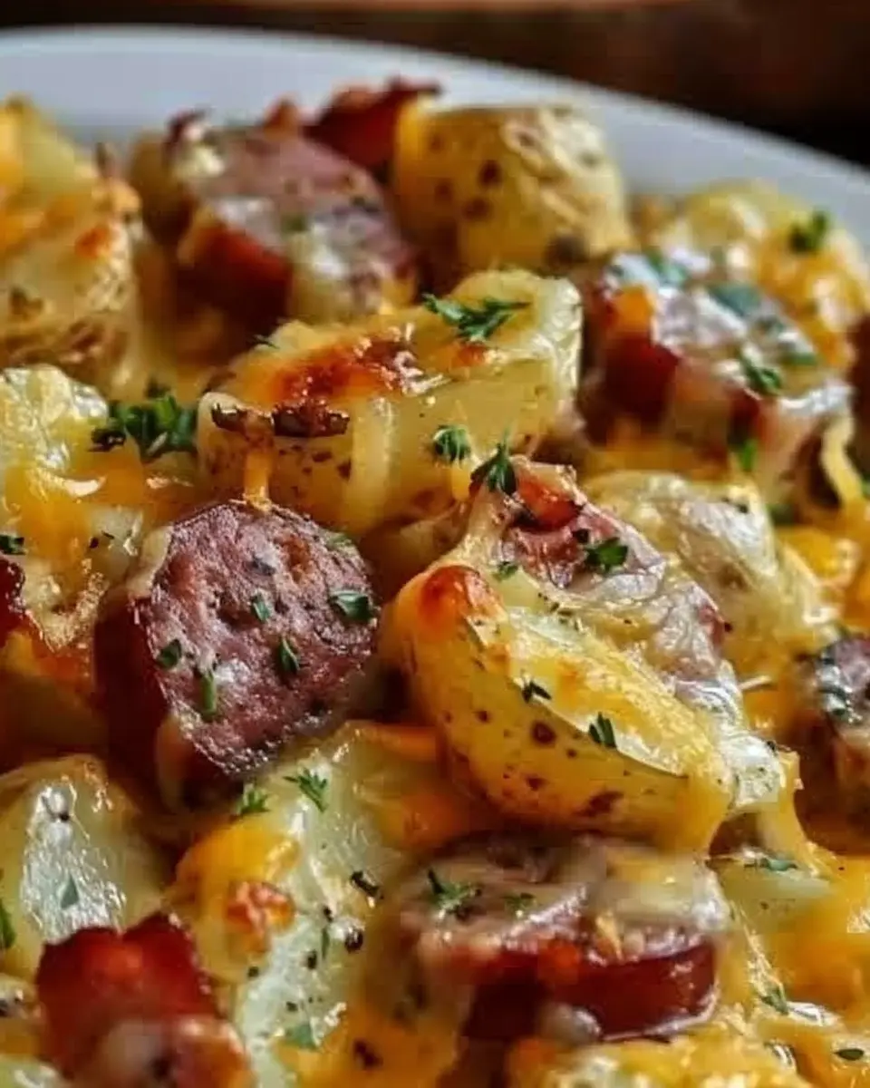 Cheesy Ranch Potatoes and Smoked Sausage: A Comforting Delight
