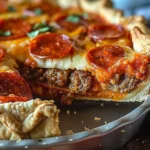 Savory Hamburger Sausage & Pepperoni Pie for Comfort Cravings