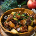 Pork Stew with Bacon, Apples, and Prunes