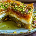 Honey Pistachio Baklava Cheesecake