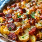 Cheesy Ranch Potatoes and Smoked Sausage