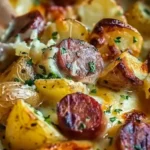 Cheesy Ranch Potatoes and Smoked Sausage