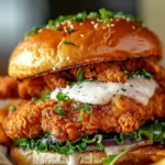 Cajun Crispy Chicken Sandwich with Garlic Aioli