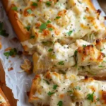 The Viral Chicken Alfredo Garlic Bread I'm Obsessed With
