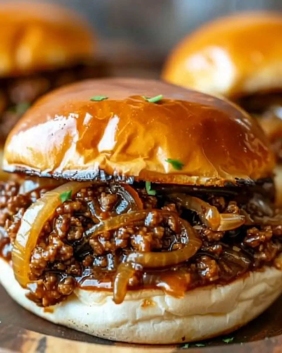 Irresistible French Onion Beef Sloppy Joes with Savory Turkey Bacon